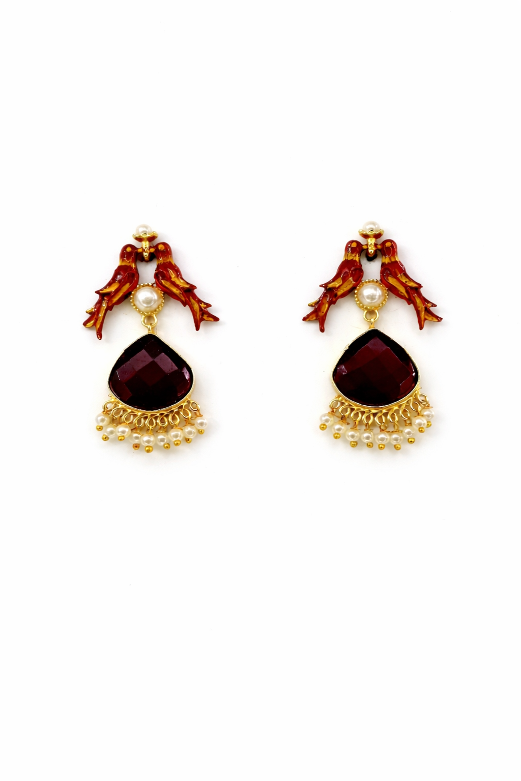 Royal Parrot Drop Earrings ✨ | Party Wear & Cocktail Jewelry - Style #146