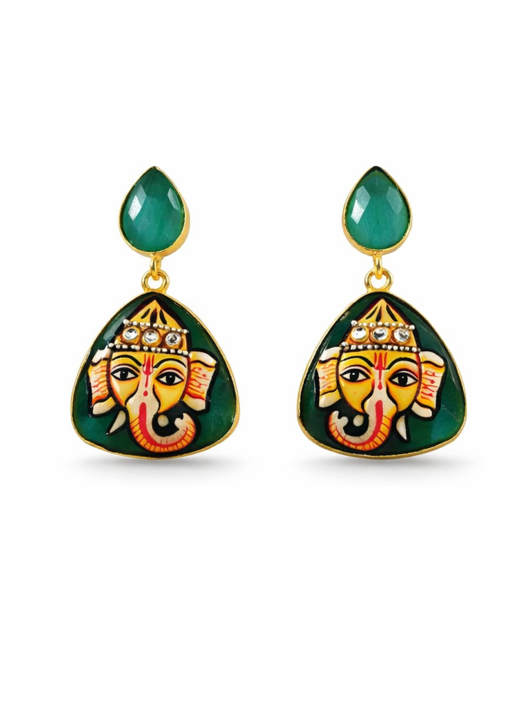 Divine Ganesha Drop Earrings ✨ | Style #147