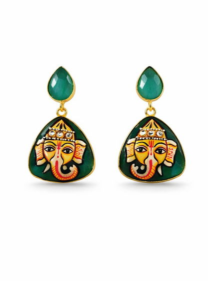 Divine Ganesha Drop Earrings ✨ | Style #147