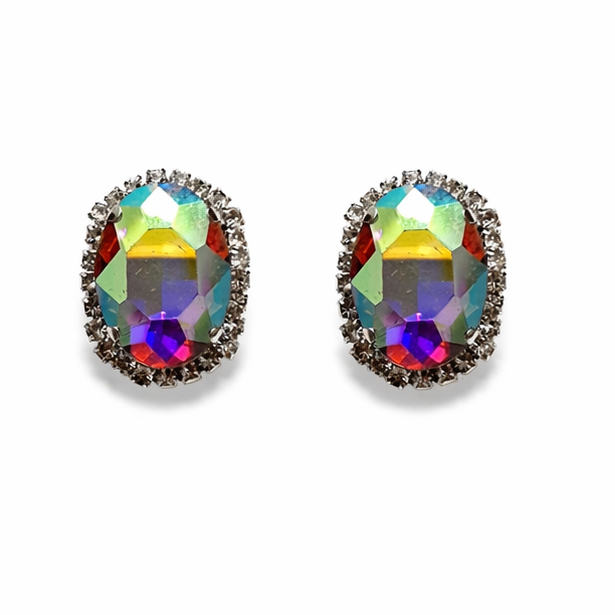 Aurora Crystal Statement Stud Earrings ✨ | Party Wear & Cocktail Jewelry - Style #151
