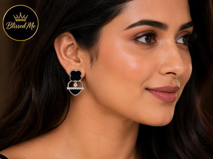 Midnight Elegance Stud Earrings ✨ | Party Wear & Cocktail Jewelry - Style #152