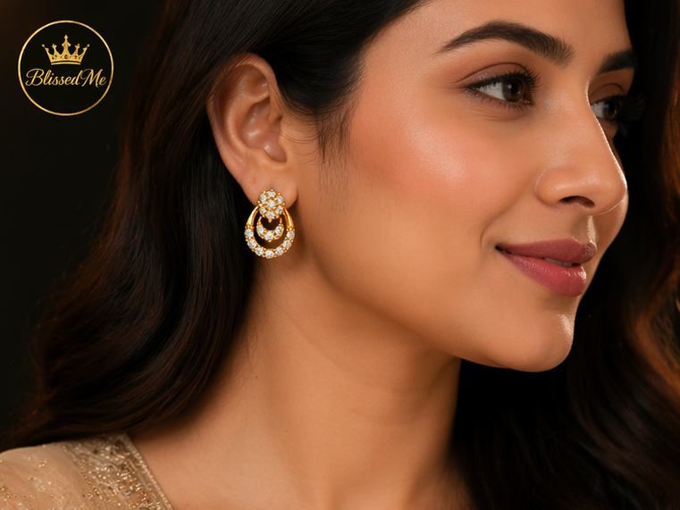 BlissedMe Radiant Halo Drop Earrings ✨ | Style #153