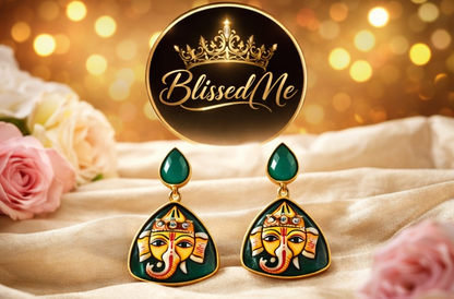 Divine Ganesha Drop Earrings ✨ | Style #147