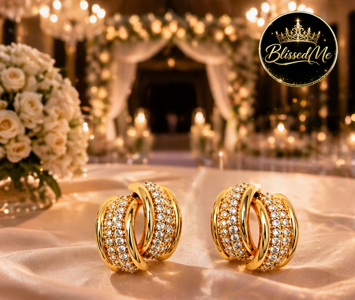 Luxe Twisted Crystal Hoops ✨ | Party Wear & Cocktail Jewelry - Style #159