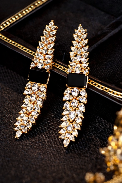 Midnight Luxe Drop Earrings ✨ | Party Wear & Cocktail Jewelry - Style #136