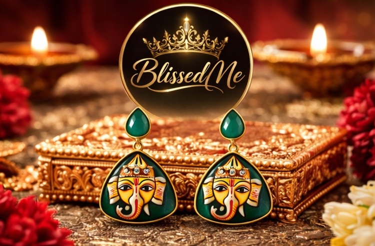 Divine Ganesha Drop Earrings ✨ | Style #147