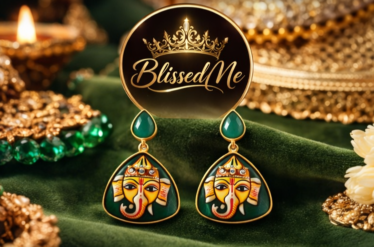 Divine Ganesha Drop Earrings ✨ | Style #147