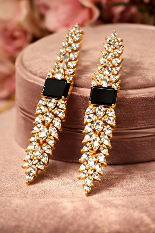 Midnight Luxe Drop Earrings ✨ | Party Wear & Cocktail Jewelry - Style #136
