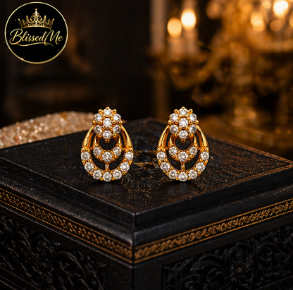 BlissedMe Radiant Halo Drop Earrings ✨ | Style #153