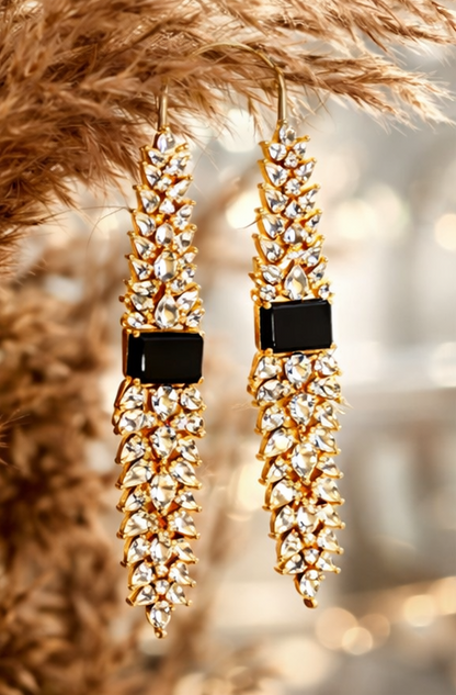 Midnight Luxe Drop Earrings ✨ | Party Wear & Cocktail Jewelry - Style #136