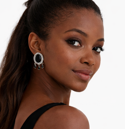 Elegant Black Statement Earrings ✨ | Style #141