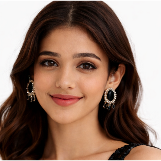Elegant Black Statement Earrings ✨ | Style #141