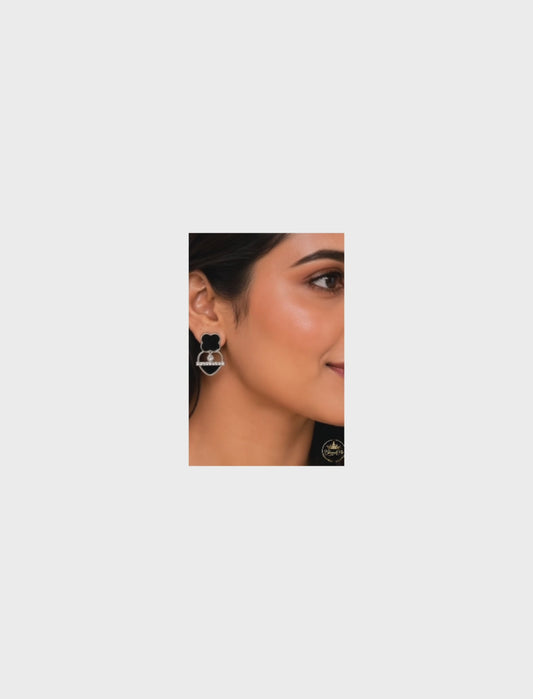Midnight Elegance Stud Earrings ✨ | Party Wear & Cocktail Jewelry - Style #152