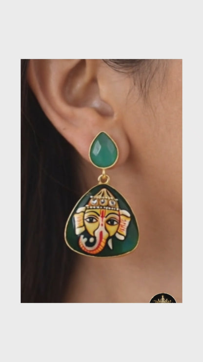 Divine Ganesha Drop Earrings ✨ | Style #147
