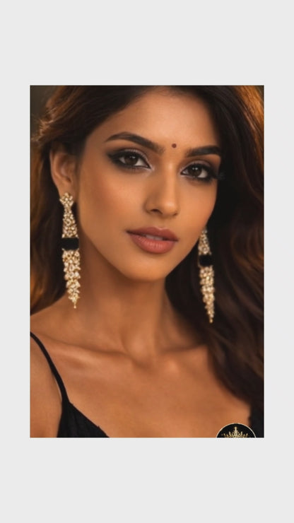 Midnight Luxe Drop Earrings ✨ | Party Wear & Cocktail Jewelry - Style #136