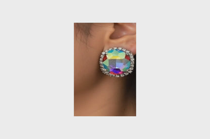 Aurora Crystal Statement Stud Earrings ✨ | Party Wear & Cocktail Jewelry - Style #151