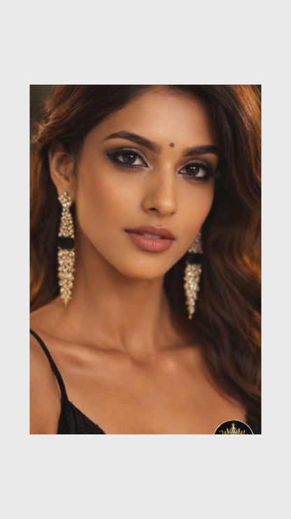 Midnight Luxe Drop Earrings ✨ | Party Wear & Cocktail Jewelry - Style #136